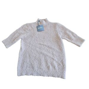 Marled Reunited clothing womens Sz S pink rose fuzzy short sleeve sweater
